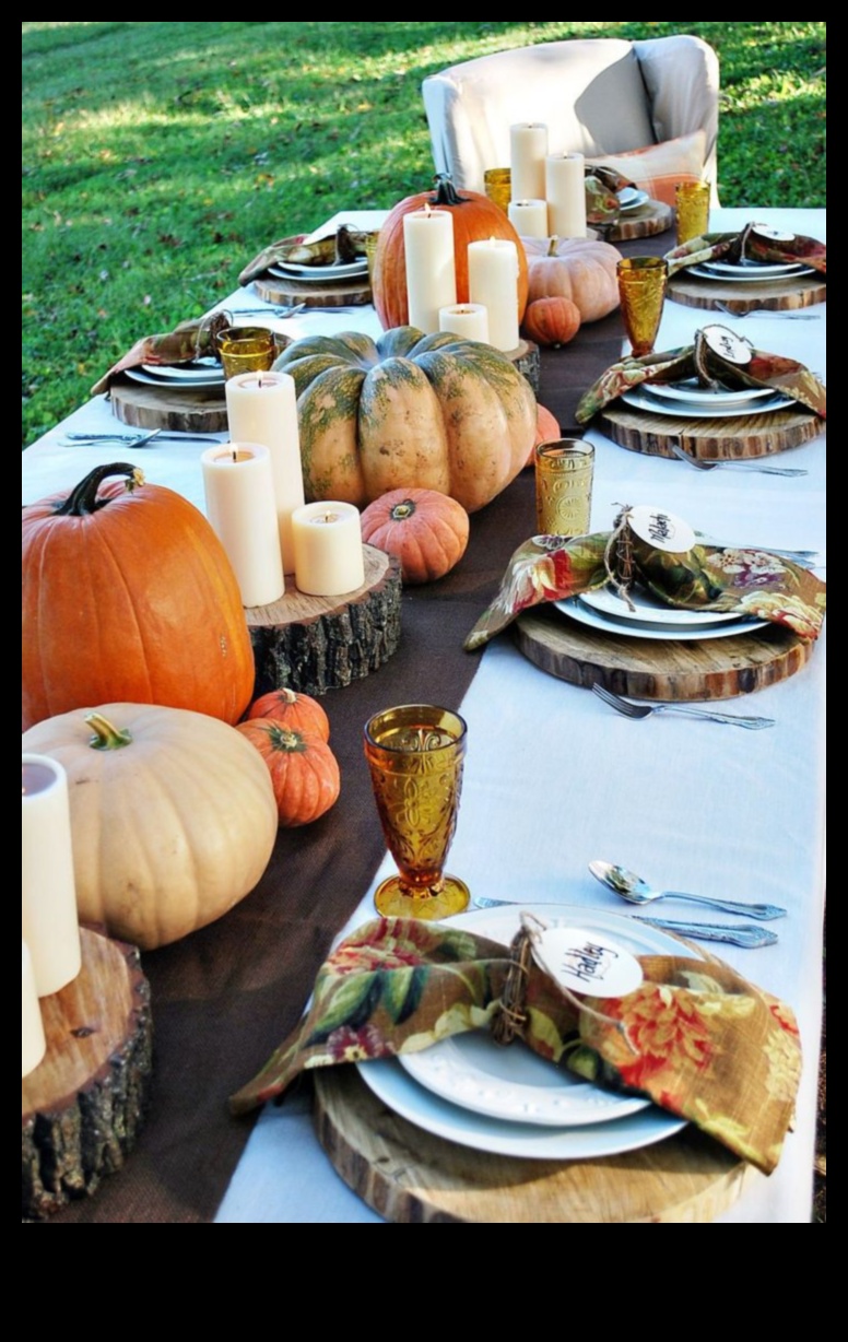 Ražas galda dekors: DIY amatniecība svinīgai Pateicības dienai